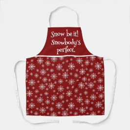 Christmas Snow Pun All-Over Print Apron エプロン