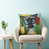 Christmas Snow Siamese Cat American MoJo Pillows クッション (椅子)