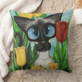 Christmas Snow Siamese Cat American MoJo Pillows クッション (ブランケット)