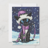 Christmas Snow Siamese Cat Winter (正面)