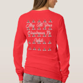 Christmas Snow Sweater With White Text Tシャツ (裏面)