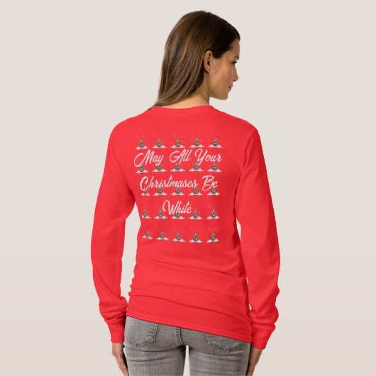 Christmas Snow Sweater With White Text Tシャツ (裏面フル)