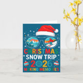 Christmas Snow Trips 2026 Men Women Kids Family Ma カード (黄色い花)