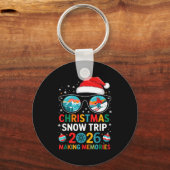 Christmas Snow Trips 2026 Men Women Kids Family Ma キーホルダー (正面)