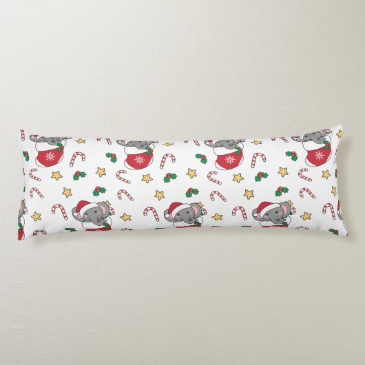 Christmas Snow Winter Animals Classic ボディピロー (裏面)