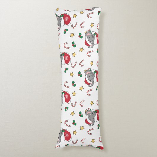 Christmas Snow Winter Animals Classic ボディピロー (正面縦)