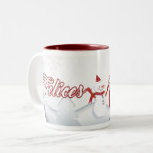 Christmas Snowball Mug ツートーンマグカップ (正面左)