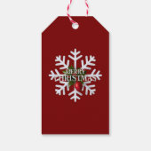 Christmas Snowflake And Shy Red Berry ギフトタグ (裏面)