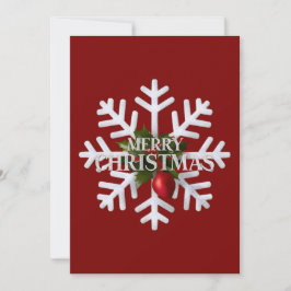 Christmas Snowflake And Shy Red Berry シーズンカード