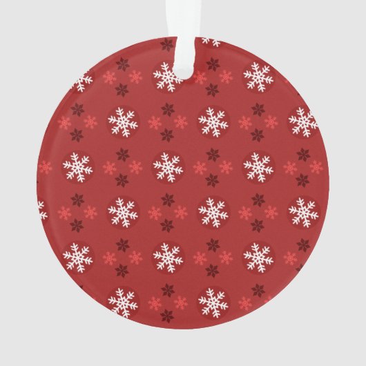 Christmas Snowflake Art Pattern Ornament オーナメント (裏面)