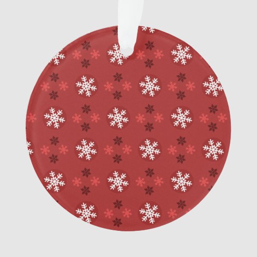 Christmas Snowflake Art Pattern Ornament オーナメント (正面)