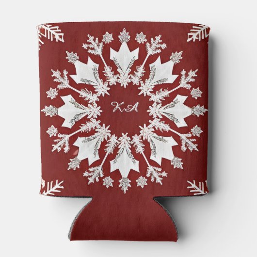 Christmas Snowflake Design 缶クーラー (裏面)