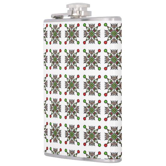 Christmas Snowflake Mandala フラスク (左)
