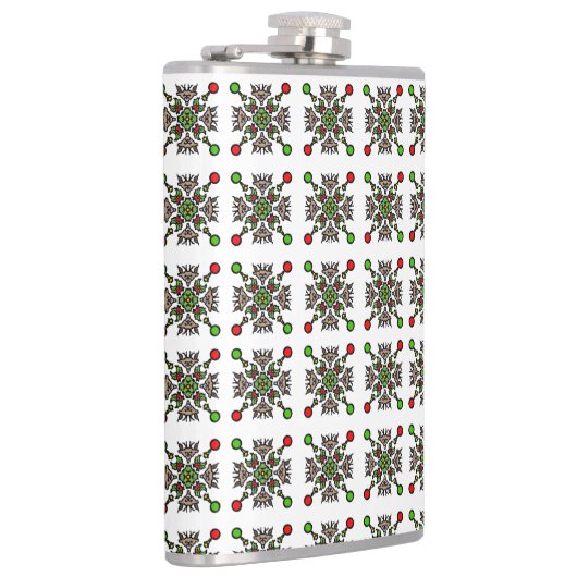 Christmas Snowflake Mandala フラスク (右)