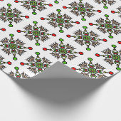 Christmas Snowflake Mandala ラッピングペーパー (角)