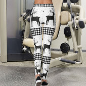 Christmas Snowflake Reindeer Pattern Buffalo Plaid レギンス