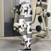 Christmas Snowflake Reindeer Pattern Buffalo Plaid レギンス