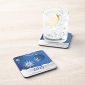 Christmas Snowflake Snow Plastic Coaster 2025 コースター (右側)