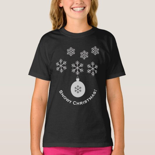 Christmas Snowflake T-Shirt Tシャツ (正面)