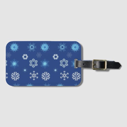 Christmas snowflakes  ラゲッジタグ (正面横)