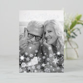 Christmas Snowflakes Happiest Holidays Family 箔シーズンカード (立ち正面)