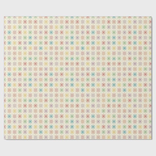 Christmas Snowflakes Themed Packaging Xmas ラッピングペーパー (フラット)