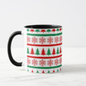 Christmas Snowflakes & Trees Printed Mug Cup マグカップ (左)