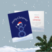 Christmas snowman カード