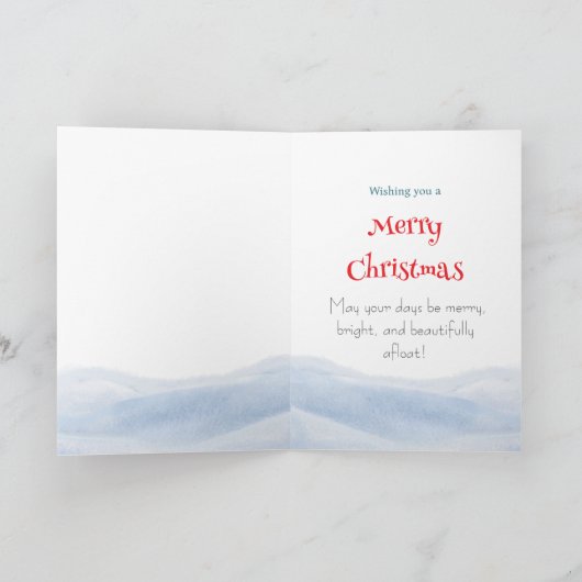 Christmas snowman カード (内部)