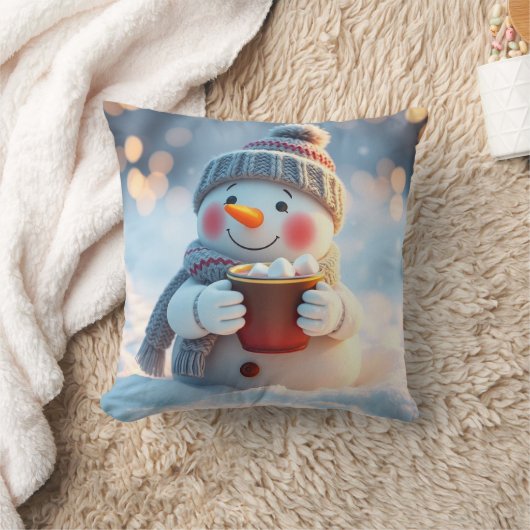 Christmas snowman クッション (ブランケット)