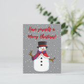 Christmas Snowman シーズンカード (スタンド正面)