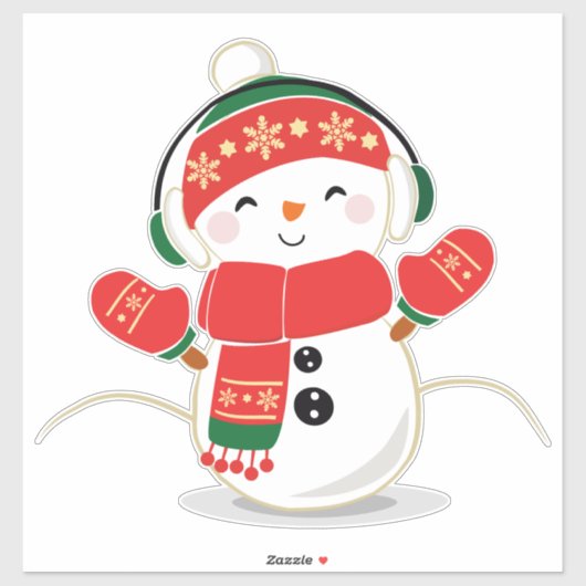 Christmas Snowman シール (シート)