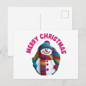 Christmas Snowman ポストカード (正面/裏面)