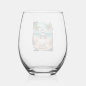 christmas Snowman (2) ステムなしワイングラス (裏面)