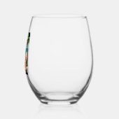 christmas Snowman (2) ステムなしワイングラス (左)