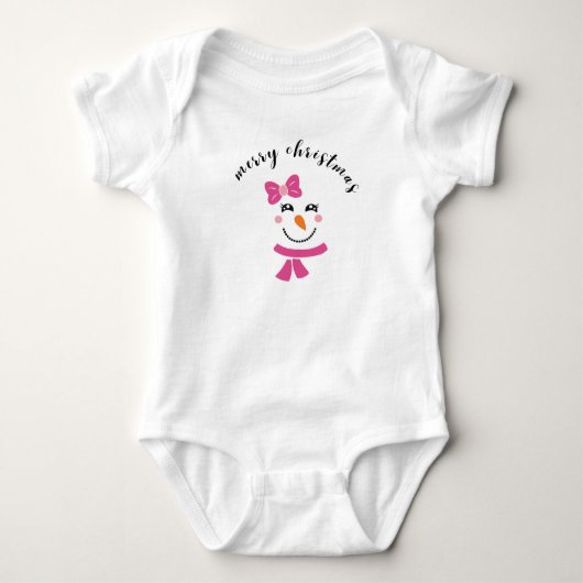 Christmas Snowman baby bodysuit ベビーボディスーツ (正面)