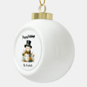 Christmas Snowman Ceramic Ornament セラミックボールオーナメント (右)