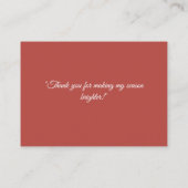 Christmas Snowman Flat Place Card プレイスカード (裏面)