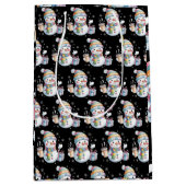 Christmas Snowman Gift Holiday Winter Xmas Coffee ミディアムペーパーバッグ (正面)