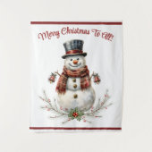 Christmas Snowman Holiday Party  タペストリー (正面)