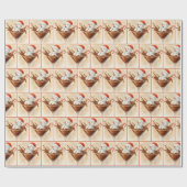 Christmas Snowman In a Chocolate Martini ラッピングペーパー (フラット)