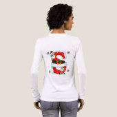 Christmas Snowman Letter S Personalized Sweater De トライブレンドＴシャツ (背面全体)