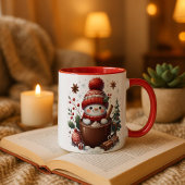 Christmas Snowman Mug, Hot Cocoa Festive Winter Ar マグカップ