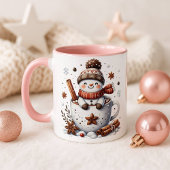 Christmas Snowman Mug, Hot Cocoa Festive Winter Ar マグカップ