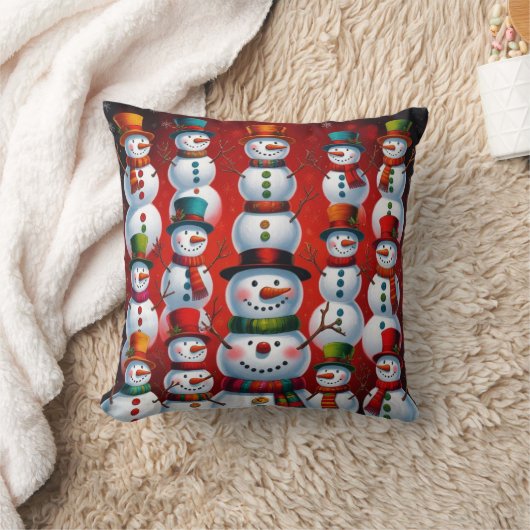 Christmas snowman pillows クッション (ブランケット)
