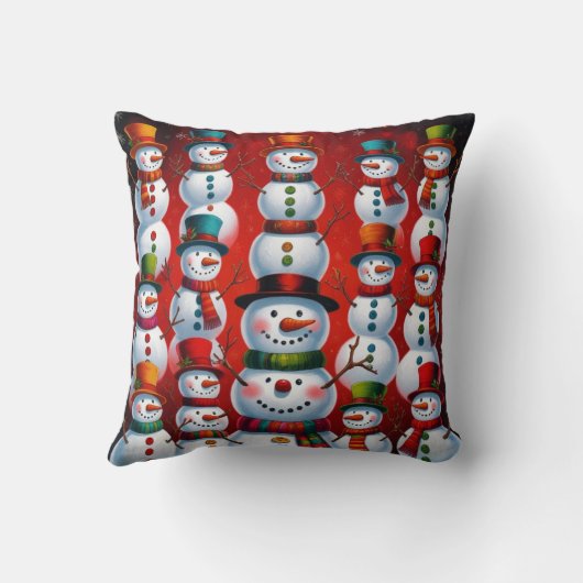 Christmas snowman pillows クッション (裏面)