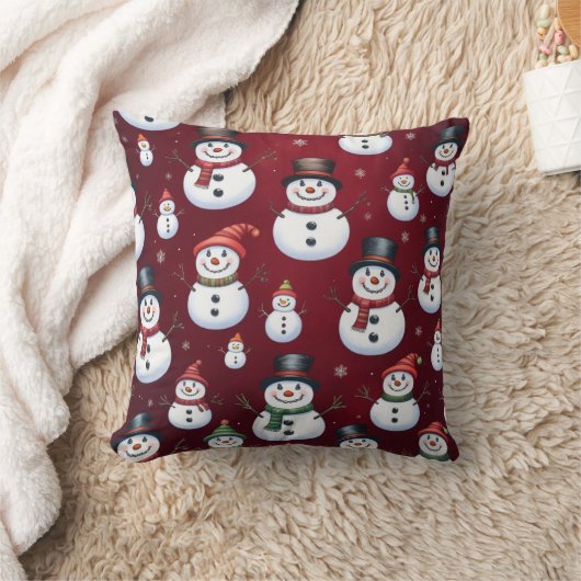 Christmas snowman pillows クッション (ブランケット)