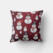 Christmas snowman pillows クッション (裏面)