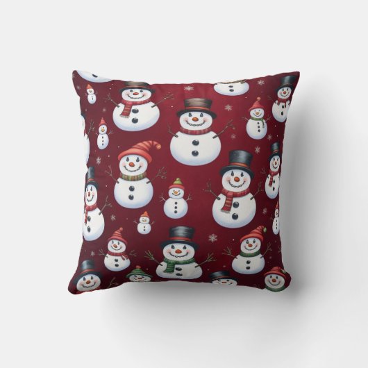 Christmas snowman pillows クッション (裏面)