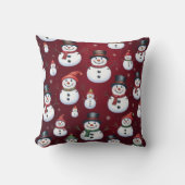 Christmas snowman pillows クッション (正面)